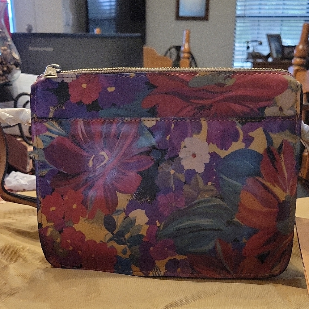 Patricia Nash Purple Floral Crossbody Bag